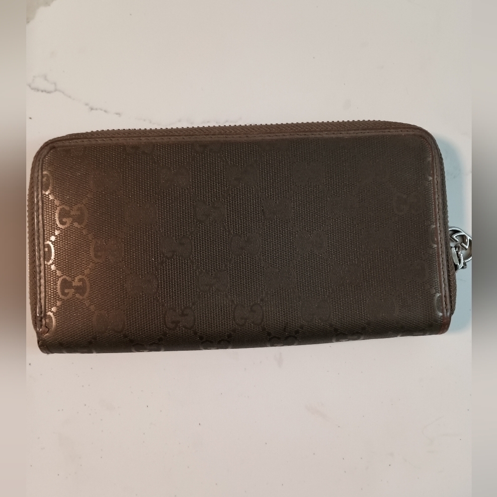 GUCCI Guccissima Bronze Long Wallet - Picture 3 of 15